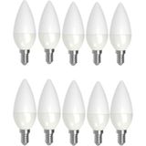 10 Adet 5-7 Watt E14 Ince Duy Beyaz Işık Mum Buji LED Ampul Beyaz Işık E14 LED Ampul 7 Watt Yok Cn B
