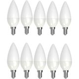 10 Adet 5-7 Watt E14 Ince Duy Beyaz Işık Mum Buji LED Ampul