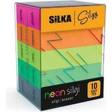 10 Adet 5 Renk Neon Renkli Silgi - Silka Corner Silgi