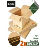10 Adet 50X30X30 Çift Oluklu Taşıma Karton Çeyiz Arşiv Koli Çift Oluklu Taşıma Kolisi - Kahverengi - TAŞIMA