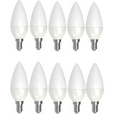 10 Adet 5W Günışığı Sarı Işık LED Mum Ampul Buji Ampul Avize Ampulü E14 Ince Duylu Ct 4076 - Altın