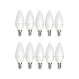 10 Adet 7w Günışığı Sarı Led Mum Avize Ampulü Buji Ampul E14 Ince Duylu Ct 4079 3200 Kelvin