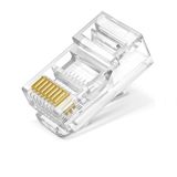 10 Adet 8P8C Plastik RJ45 Soket Ethernet Bağlantı Kablo Konnektörü Açık Uç 8 Pin Şeffaf Cat5 Cat6