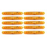 10 Adet 9 Ledli Parmak Led Lamba Sarı 12V-24V Kamyon Kasa Ve Tır Dorse Lambası