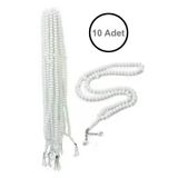10 Adet 99LU Namaz Tesbihi 10MM Hac Umre Hediyelik - Beyaz