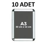 10 Adet A3 Alüminyum Çerçeve Rondo Köşe Aç Kapa Açılır Kapanır