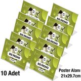 10 Adet A4 (21X29.7) Masaüstü L Tipi Yatay Föylük - Masaüstü Menü ve Fiyatlık Standı - Broşürlük