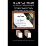 10 Adet A4 Çerçeve - Mdf 21X30 Çerçeve - Çoklu Fotoğraf Çerçevesi - Diploma Çerçevesi - Sertifika - Ahşap