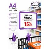 10 Adet - A4 Mandallı Fiyatlık | Etiketlik Sepet Raf Askılık Fiyat Etiketi Çerçeveli Market Mağaza Mor