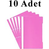 10 Adet A4 Pembe Telli Dosya 1 Paket Ekonomik Kaliteli Telli Dosya Ofis Büro Okul