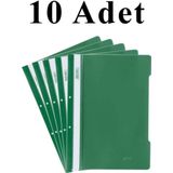 10 Adet A4 Yeşil Telli Dosya 1 Paket Ekonomik Kaliteli Telli Dosya Ofis Büro Okul