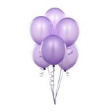 10 Adet Açık Mor- Lila Metalik Uçan Özellikli Balon