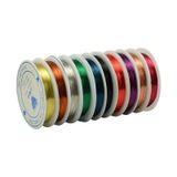 10 Adet. Alüminyum Tel. 1 Mm Kalınlık. 10 Farklı Renk. Metal Tel