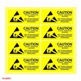 10 Adet Antistatik Uyarı Etiketi Elektrostatik Elektrik Esd İkaz Caution Dikkat Yapışkan Stiker 5x25mm Elektronik Devre Paket Kapatıcı Label