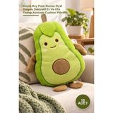 10 Adet Avokado Yastık Küçük Boy Polar Kumaş Elyaf Dolgulu Dekoratif - 10 x 10 cm - Ahşap