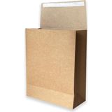 10 Adet Bantlı Kraft Hediye Zarfı, Küçük Boy, 175 gr Kraft, (18X22X8 Cm) - Çok Renkli