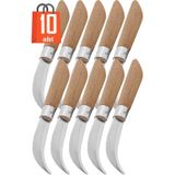 10 Adet Bayram Aşı Bıçağı Ahşap Saplı Bağ Budama Bıçağı Paslanmaz Ceviz Aşı Ekipmanı 22cm No:3