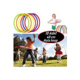 10 Adet Bel Çevirme Çemberi Hulahop Renkli Hula Hop 48 cm Hulalop Çember Jimnastik Çemberi Hulohop