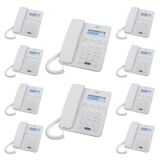 10 Adet Beyaz Karel TM145 Masaüstü Ofis Telefon Seti