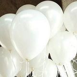 10 Adet Beyaz Metalik Uçan Özellikli Balon