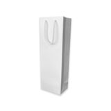10 Adet Beyaz Şişe Boy Karton İpli Çanta Karton Poşet (12x35x8) - İp Rengi Seçilebilir