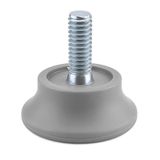 10 ADET Bingo Rotil Ayak M6 Civatalı 6 mm Gri Profil Ayağı Ayakları 2.5 Cm