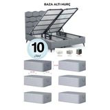 10 Adet Büyük Boy Antrasit Bazaaltı Hurç Yastık Hurcu 64 X 45 X 22 Cm
