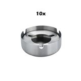 10 Adet Çelik 8 cm Kafe Restaurant Lokanta Yuvarlak Kül Tablası Küllük cin955-10