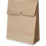 10 Adet Çıtçıtlı Kraft Hediye Zarfı, Küçük Boy, 175 gr Kraft, (18X22X8 Cm) - Çok Renkli - Standart