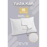 10 Adet Çizgili Pamuk Saten Antibakteriyel Fermuarlı Yıkanabilir Otel Lüks Yastık Kılıfı 50X70cm