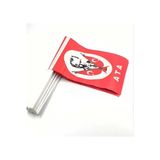 10 Adet Çubuklu Kağıt Atatürk Çıtalı Sopalı Ay Yıldız Baskılı Bayrak 13 X 20 Cm