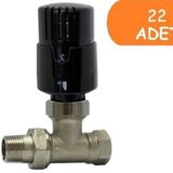 10 Adet Eca Trv4 Termostatik Düz Radyatör Valfi Petek Vanası Siyah 802120117