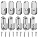 10 adet elbise askısı askısı, 3 x 1,5 cm oval elbise askısı, elbise dolabı, çubuk tutucu, çinko alaşım, dolap borusu, çubuk, yuvarlak boru
