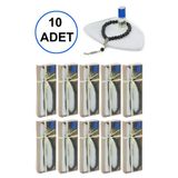 10 Adet Esanslı Tesbihli Namaz Takkesi Erkek Hac Umre Mevlüt Hediyelik Set