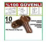 10 Adet Full Metal Kilit PVC Ahşap Doğrama Çocuk Emniyet Kilidi Kahverengi Yüksek Güvenlikli Koruma