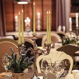 10 ADET GOLD CANDLESTICK GOLD ŞAMDAN MUMU SARI MUM PARLAK GOLD ŞAMDAN MUMU MASA MUMU KALIN UZUN MUM