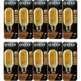 (10 Adet) Heka 6W (48W) 2500K (Günışığı) E27 Duylu (Kalın Duy) Şeffaf LED Ampul - Gün Işığı