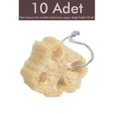 10 Adet Kabak Lifi Doğal Bulaşık Süngeri Banyo Kesesi Loofah Sponge İpli Kabak Kesesi Kalın Büyük