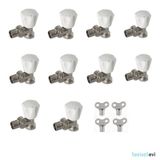 10 Adet Kalde Köşe Radyatör Vanası 1/2" -