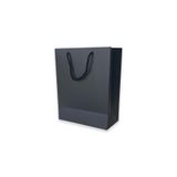 10 Adet Karton Çanta, Kağıt Poşet, Siyah, 230 gr Bristol, Mat Selefonlu, (20.5x25.5x10 cm)