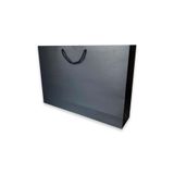 10 Adet Karton Çanta, Kağıt Poşet, Siyah, 230 gr Fantazi Kağıt, (55x37x12 cm)