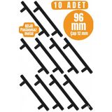 10 ADET Keijo SİYAH 96mm Paslanmaz Kulp (mobilya, dolap kulbu, kulp modeli)