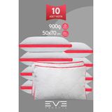 10 Adet Klimax Pembe Serisi Kılıflı Fermuarlı Klimali Antialerjik Silikon Nano Elyaf Yastık 50x70cm - 50 x 70 cm - Beyaz