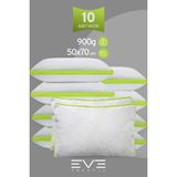10 Adet Klimax Yeşil Serisi Kılıflı Fermuarlı Klimali Antialerjik Silikon Nano Elyaf Yastık 50X70CM - 50 x 70 cm - Beyaz