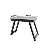 10 Adet Küçük= 47X33cm Kamp - Piknik Masası Siyah Plastik Katlanabilir Ayaklı=38Cm (5523)