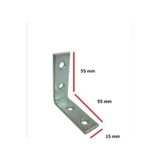 10 Adet L Demir Gönye Köşebent 15x55x55mm - Mobilya Dolap Raf Mas Metal