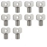 10 Adet Metal Radyatör Purjör Anahtarı, Petek ve Havlupan Hava Alma Anahtarı, Gümüş