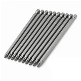 (10 Adet) Mıknatıslı 100 Mm Pozidriv Bits Uç Pz2 Manyetik 1/4" Matkap Ucu 10 Cm Matkap Ucu Uç