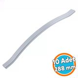 10 Adet Mobilya Kulpu 288 mm Vida Aralığı Paslanmaz Sağlam Kulpları Kulbu Krom Gümüş Çizgili Metal