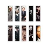 10 Adet Mustafa Kemal Atatürk Kitap Ayracı (40X145 Mm)
